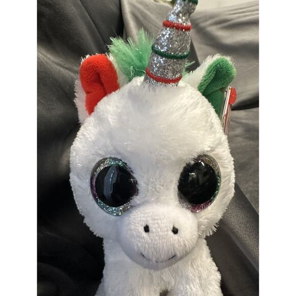 Ty Beanie Boo Candy Cane Plush Christmas Unicorn - Picture 4 of 8
